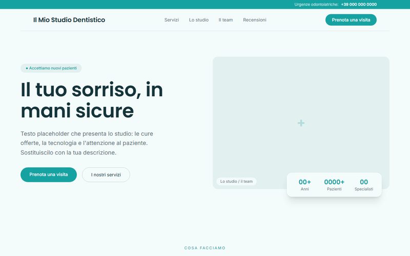 Sito per studio dentistico