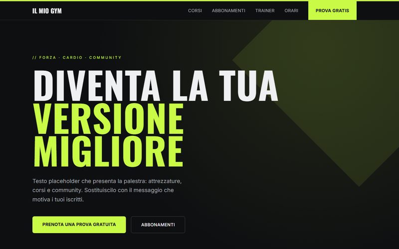 Sito per palestra
